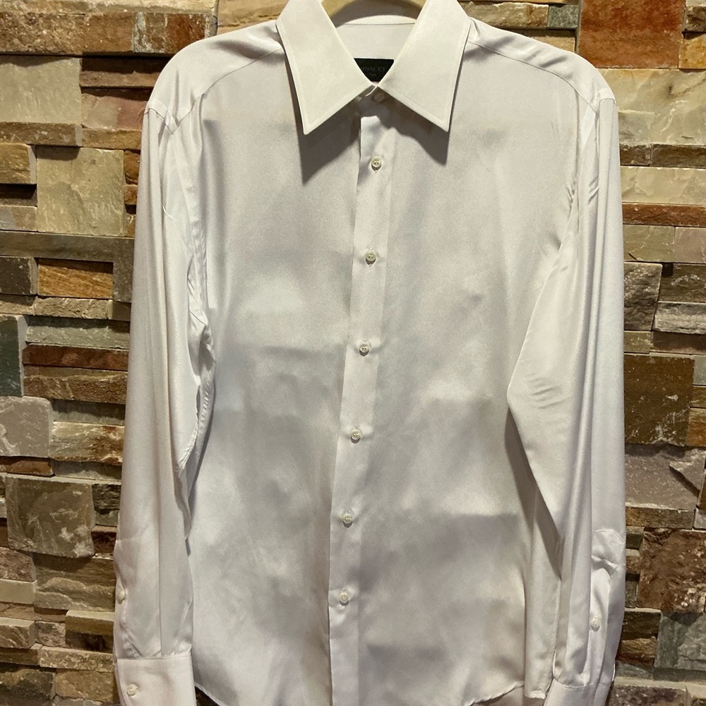 Rubinacci Silk White Dress Shirt